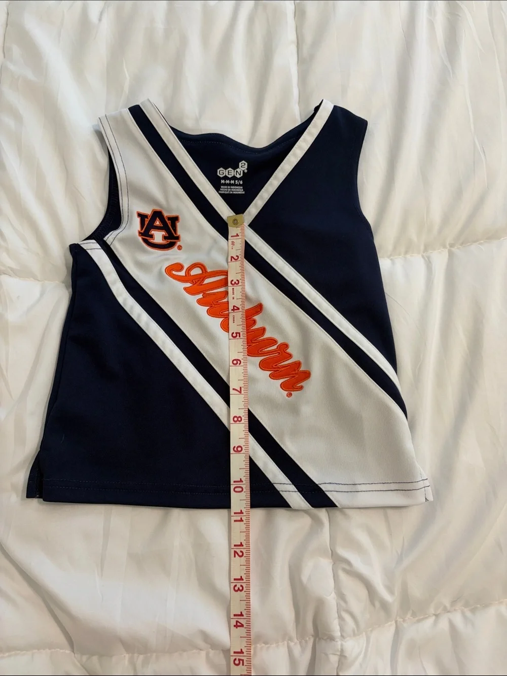 Gen2 matching Auburn cheerleader set with skirt and tank - Size 5/6